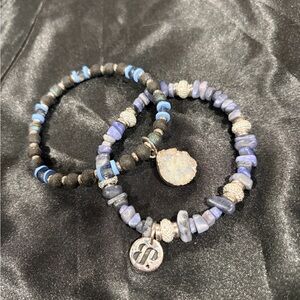 Quartz with Natural stones and beads.